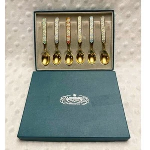 Vintage Anton Michelsen emailliert Sterlingsilber Dänische Demitasse Löffel - 1950 - Bild 1 von 11
