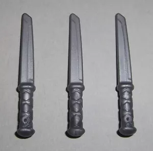 21431, 3x coltelli, pugnale, tanto (spada corta), cavaliere asiatico, argento - Foto 1 di 1