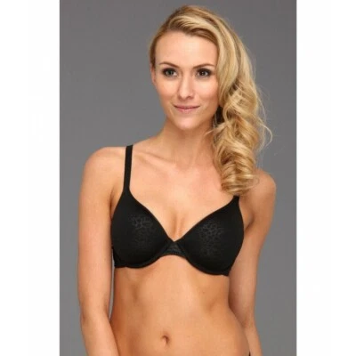 Sujetador Natori 736046 Element Full Fit 32C Negro Estampado Animal Guepardo Descontinuar Foto 1 de 4