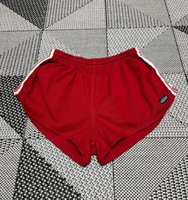 Vintage ADIDAS West Germany Sprinter Shorts D5 70s Retro Running Cotton Red Sz 5 - Image 1 of 4
