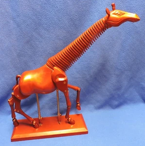 Articulated Wooden Giraffe Mannequin Sculpture Model 19" - Picture 1 of 22