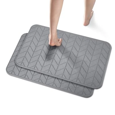 Диатомовый земляной коврик для душа коврик для ванны с камнем без губ суперабсорбент упаковка 2 шт. быстрый - Изображение 1 из 4