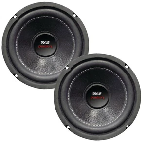 2x Pyle PLPW8D 8"" 800 vatios bobina de voz doble 4 ohmios subwoofer negro - Imagen 1 de 3