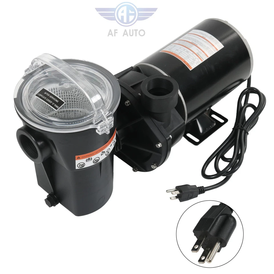 1HP Above Ground Swimming Pool Pump W3SP1580X15 Fit For Hayward with 3' Cord - Image 1 of 4