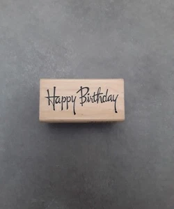 Graceful Birthday Rubber Stamp L186 Stampendous 2006  - Picture 1 of 6