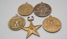 WWII National Defense, Bronze Star, Freedom Victory Medals Lot Of 5 - INCOMPLETE