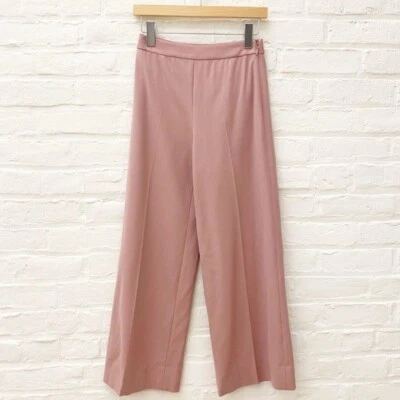 Rebecca Taylor || Spring Wide Leg Crop Trousers Pants Pink Mauve 00 - Image 1 of 4