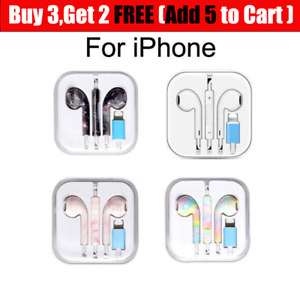 New Earbud Wired Headphone Earphones For iPhone 14 13 12 11 Pro Max 6 7 8 XR XS