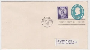 TurtlesTradingPost - Benjamin Franklin Non-Profit Envelope #U541 FDC 1960 - Picture 1 of 1