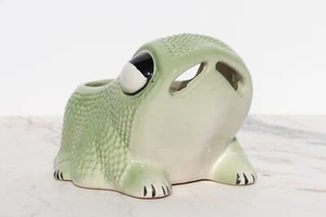 Vintage Green Hobnail Frog Planter in the style of Jean Roger - Picture 1 of 12