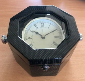 Desk Clock - Carbon Fibre effect - Picture 1 of 6