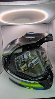 CASCO EXO-AT950 ZEC AZUL/HI-VIZ SM SCORPION DUAL SPORT Foto 1 de 3