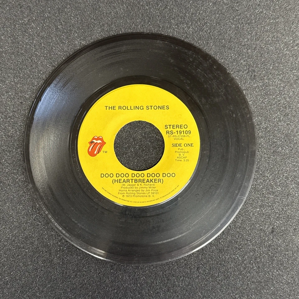 45 об/мин винтажный 7-дюймовый виниловый музыкальный автомат с одним хитом Rolling Stones Heartbreaker - Изображение 1 из 1