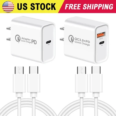 Fast PD/USB A+C Wall Charger+1M Cable For Samsung Galaxy A16 A15 A35 A55 5G A05s - Image 1 of 4
