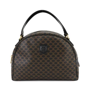 Bolso de Mano CELINE Macadam PVC Cuero Negro Marrón Cartera De Colección 90268685 - Imagen 1 de 10