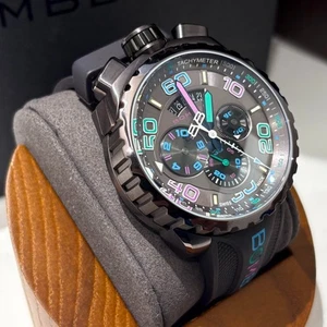 Reloj de pulsera Bomberg BOLT-48 neón para hombre en caja sin usar deberes raros incluidos - Imagen 1 de 12
