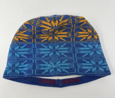Swix Beanie Knit Hat Ski Cap Cross Country Skiing Fair Isle Wool Made In Canada - Image 1 of 4