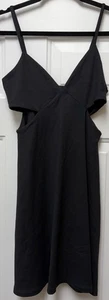 NWT Susana Monaco Women's Spaghetti Straps  Black Waist Cut Outs Size Small - Picture 1 of 5