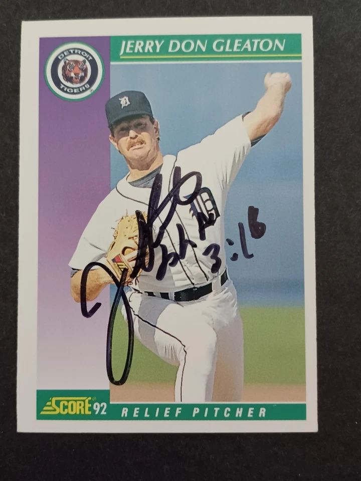 Jerry Don Gleaton Signed 1992 Score - Tigers - Autographed - Image 1 of 1