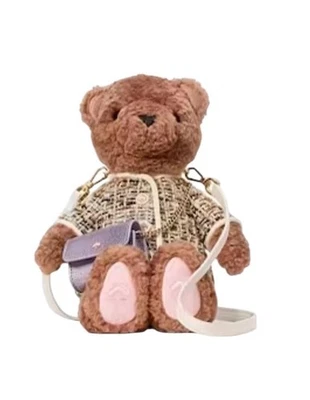 Kate Spade 3D Teddy Bear Crossbody Bag Brown Fur KI972 NWT Collectible $449 FS - Image 1 of 4