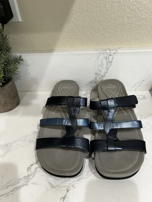 Abeo Nova NEW! Comfort Sandals Women's Size 11 Narrow Blue Metallic Casual Beach - Image 1 of 4