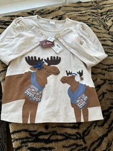 Gymboree Moose Long Sleeve Shirt Kids Size 12 - Picture 1 of 6