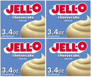 JELL-O Cheesecake Instant Pudding Pie Filling Dessert Mix 3.4 oz (4 Boxes) Jello - Picture 1 of 2