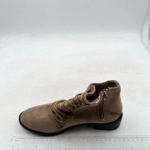 Brown Women's Lace Up Ankle Boots Casual Comfortable Lightweight Walking Shoes - Picture 1 of 7