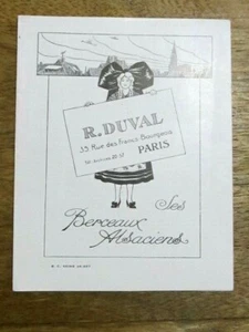 Brochure Les Berceaux Alsaciens R. Duval à Paris vers 1920 - Picture 1 of 5