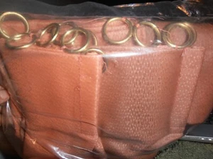 PAR CORTINAS PLISADAS DE FIBRA DE VIDRIO OMBRE AÑOS 50 VINTAGE con ganchos 36" de largo - Imagen 1 de 7