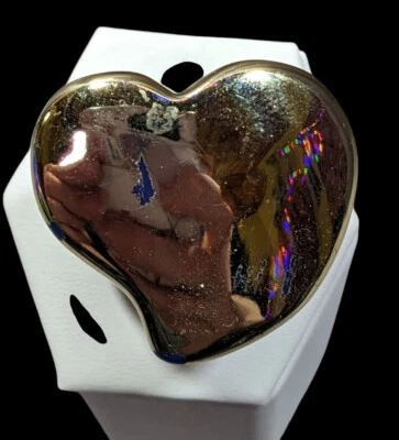 Chunky Plastic Metallic Gone Tone Fashion Ring Size 6 1/2 - Image 1 of 4