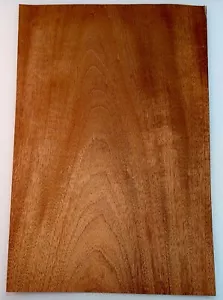 Figured Mahogany Wood Veneer, 12.75”W x 19”L , Raw No Backing. 1/42” Thickness - Picture 1 of 7