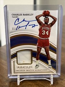 2022-23 Immaculate CHARLES BARKLEY Sneaker Swatch Signatures Patch Auto /15
