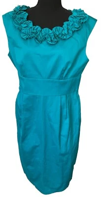 Vestido London Times Talla 14 Azul Sin Mangas Nuevo Con Etiquetas Foto 1 de 4