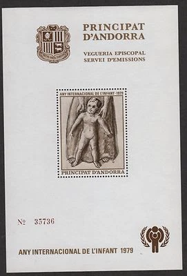 ANDORRA(SP) —  SOUVENIR SHEET —  INT'L YEAR CHILD —  1979 —   MINT - Image 1 of 2