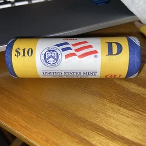 2009-D Guam Territorial Quarter "Beautiful" Yellow Coin Roll - Picture 1 of 4