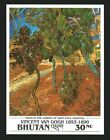 Bhutan Stamps Sheet Trees In The Garden Art Painting By Vincent Van Gogh #9426