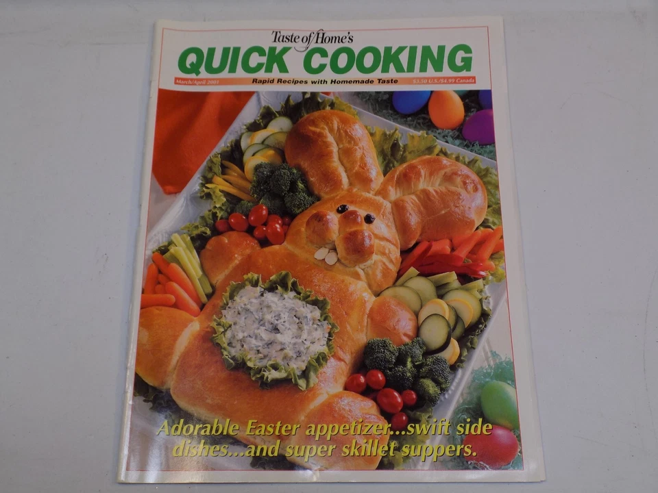 Taste of Home's Quick Cooking Magazine Mar Apr 2001 Easter Appetizer Bunny Bread - Image 1 of 1