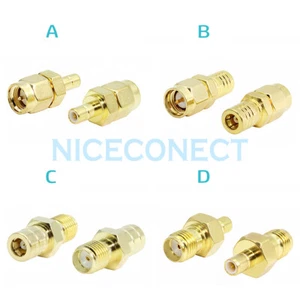 1x SMA macho hembra a SMB enchufe conector recto SMA-SMB adaptador conector coaxial RF - Imagen 1 de 5