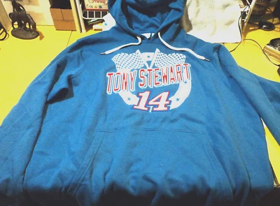 NASCAR TONY STEWART #14 Sudadera con capucha azul para hombre talla XXL 2XL Foto 1 de 4