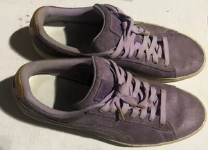 RARE Puma Suede Sneakers Purple Rose Golden Brown Mens Shoes Size 13 Retro Shoe - Picture 1 of 7