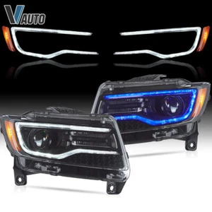 Faros proyectores LED marcador ámbar secuencial para Jeep Grand Cherokee 11-13 - Imagen 1 de 11