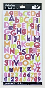 Alphabet & Numbers (Colors), Flat Stickers/Sticko - Picture 1 of 1