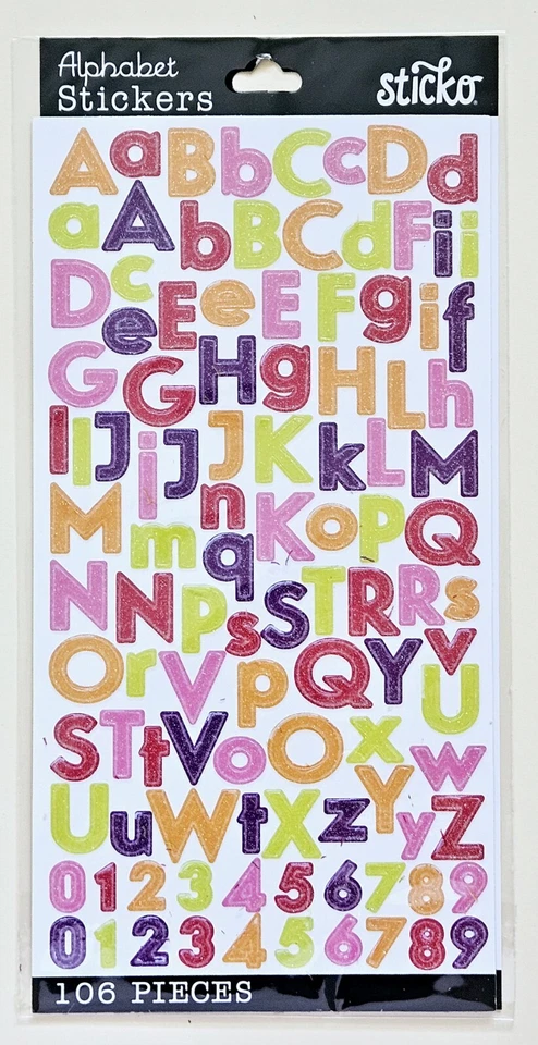 Alphabet & Numbers (Colors), Flat Stickers/Sticko  - Image 1 of 1