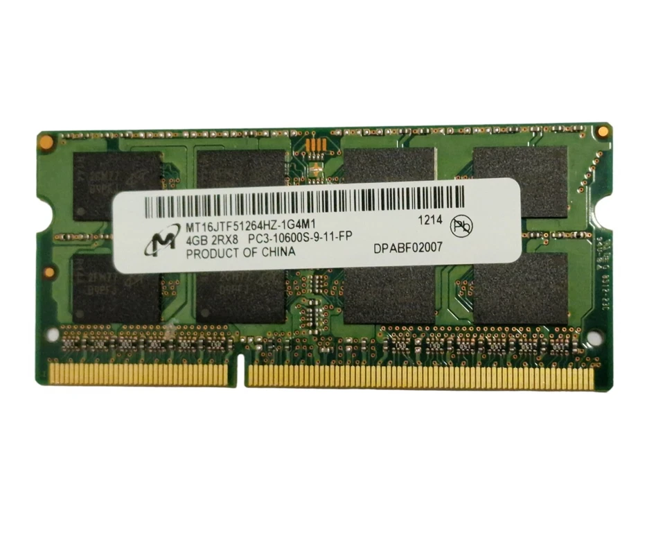 Micron 4 Go RAM MT16JSF51264HZ-1G4M1 4 Go 2Rx8 PC3-10600S-9-11-FP ##993 - Photo 1/1