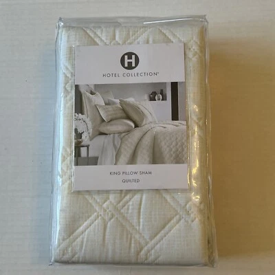 Hotel Collection Luster Geo (1) King Pillowsham Quilted New💖😃 - Image 1 of 4