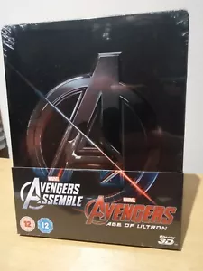 Avengers Assemble & Age Of Ultron 3D Blu Ray Steelbook UK Release NEW & SEALED - Picture 1 of 2