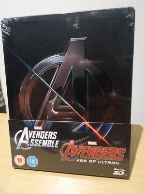 Avengers Assemble & Age Of Ultron 3D Blu Ray Steelbook UK Release NEW & SEALED - Image 1 of 2