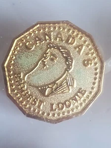 Canada's Biggest Loonie Political Pin - Picture 1 of 1