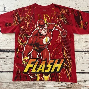 DC Comics The Flash Barry Alan Wally West All Over Print Shirt Size Boys Size XL - Picture 1 of 7